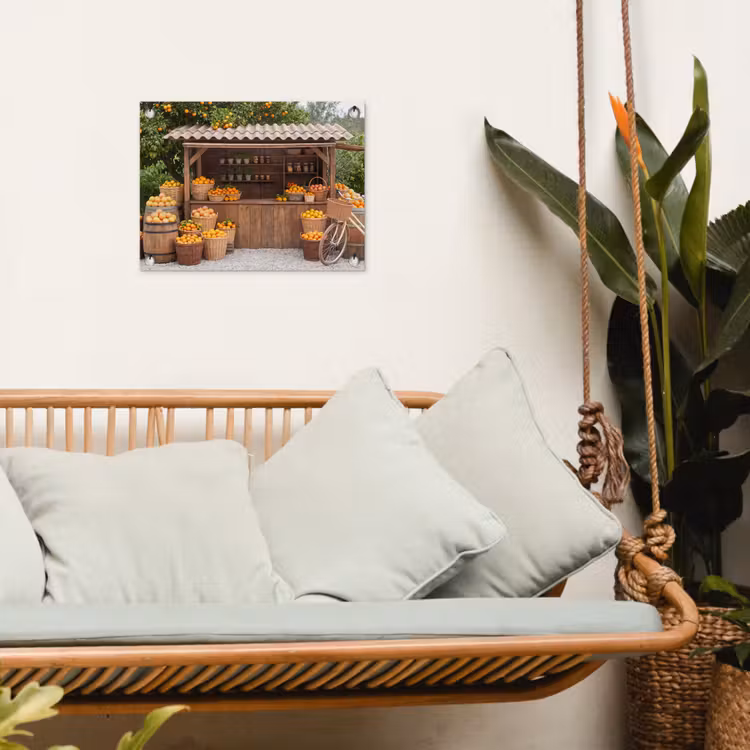 Garden Poster - Fruit - Market - Rural - Fruit - Markt - Landelijk tuinposter los doek klein