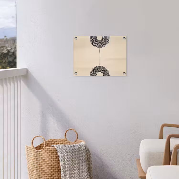 Geometrische bogen - Minimalistisch - Symmetrisch tuinposter los doek klein -sfeer8