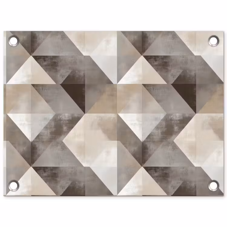 Geometrisch - Motief - Aardetinten tuinposter los doek klein 239 -3d
