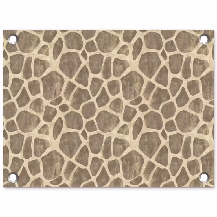 Giraf - Patroon - Beige - Bruin tuinposter los doek klein 239 -3d