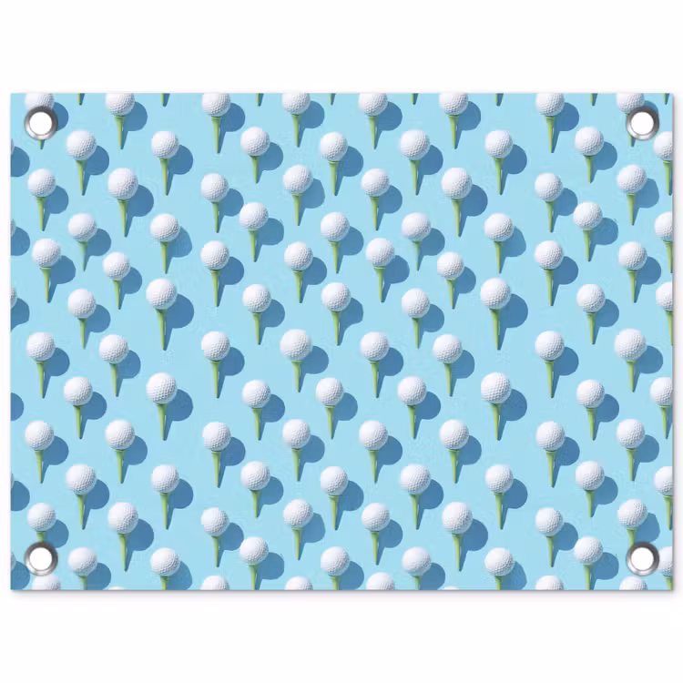 Golf - Ballen - Blauw tuinposter los doek klein 239 -3d