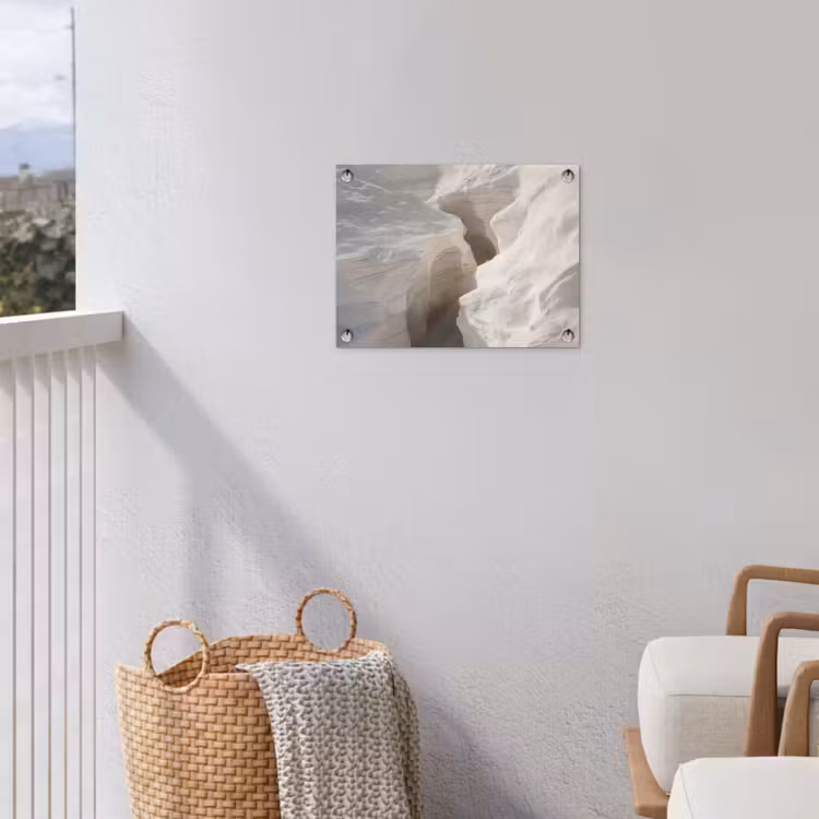Kloof - Wit - Sneeuw tuinposter los doek klein -sfeer8