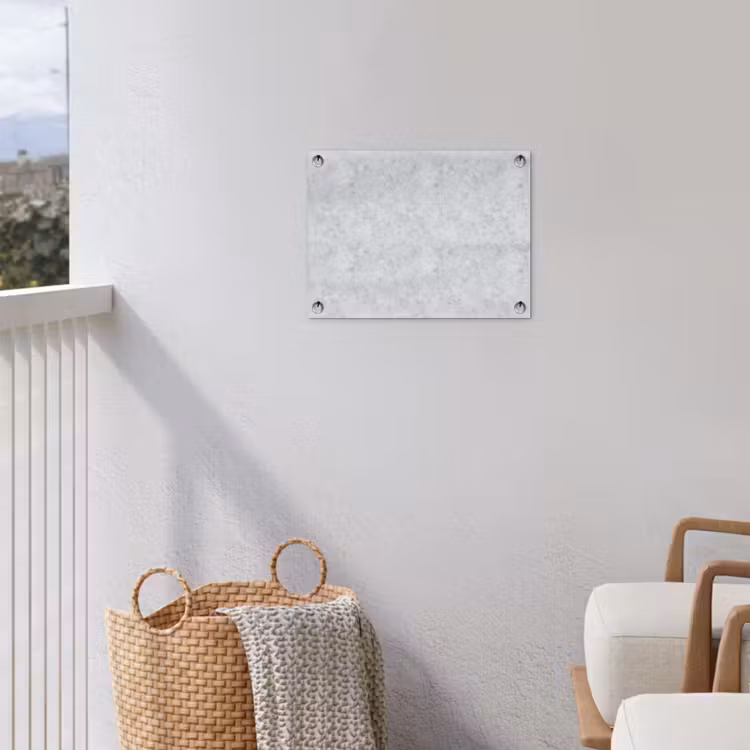 Grijs - Terrazzo-effect - Beton tuinposter los doek klein 239 -sfeer8