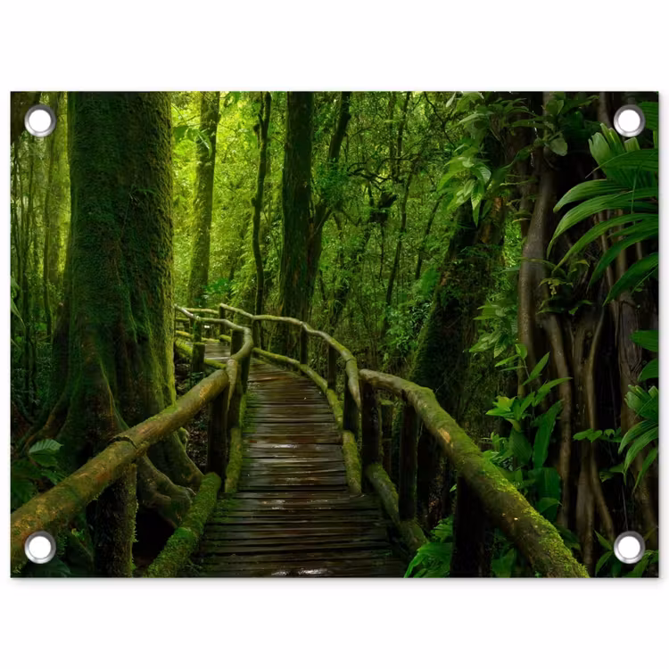 Groene Oase van Rust tuinposter los doek klein -3d
