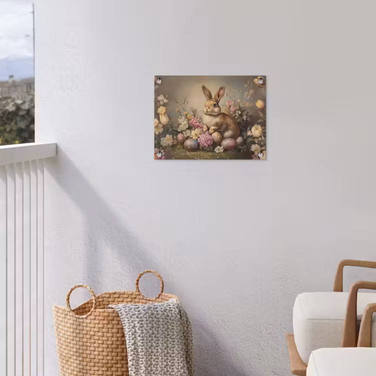 Haas - Stilleven - Bloemen tuinposter los doek klein -sfeer8