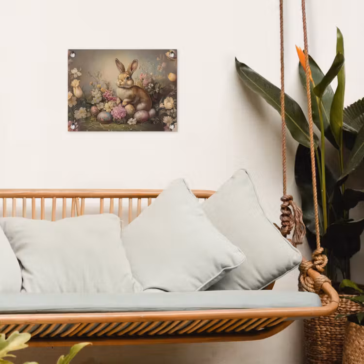 Haas - Stilleven - Bloemen tuinposter los doek klein -sfeer7