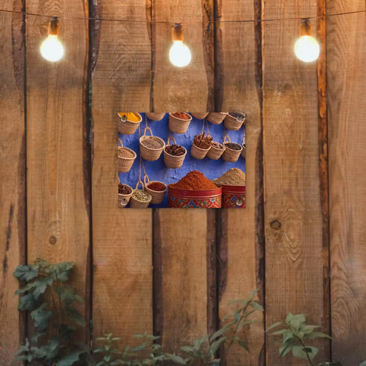 Garden Poster - Herbs - Baskets - Market - Kruiden - Manden - Markt tuinposter los doek klein