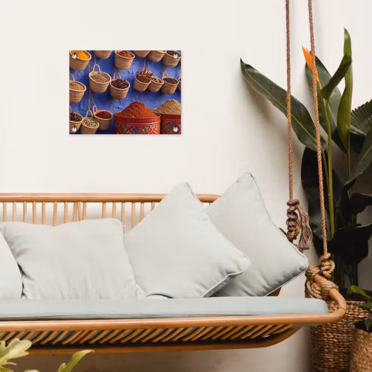 Garden Poster - Herbs - Baskets - Market - Kruiden - Manden - Markt tuinposter los doek klein