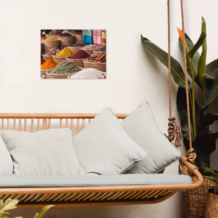 Garden Poster - Herbs - Baskets - Oriental - Kruiden - Manden - Oosters tuinposter los doek klein
