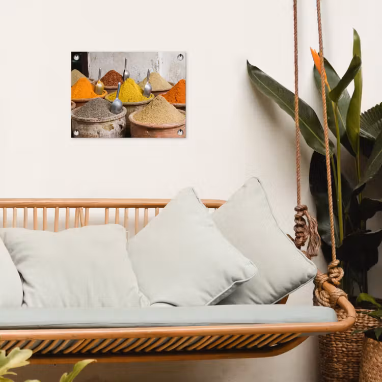 Garden Poster - Herbs - Jars - Asian - Kruiden - Potten - Oosters tuinposter los doek klein