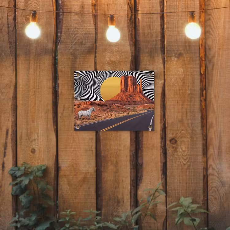 Garden Poster - Horse - Desert - Nature - Paard - Woestijn - Natuur tuinposter los doek klein