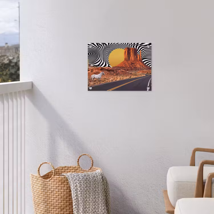 Garden Poster - Horse - Desert - Nature - Paard - Woestijn - Natuur tuinposter los doek klein