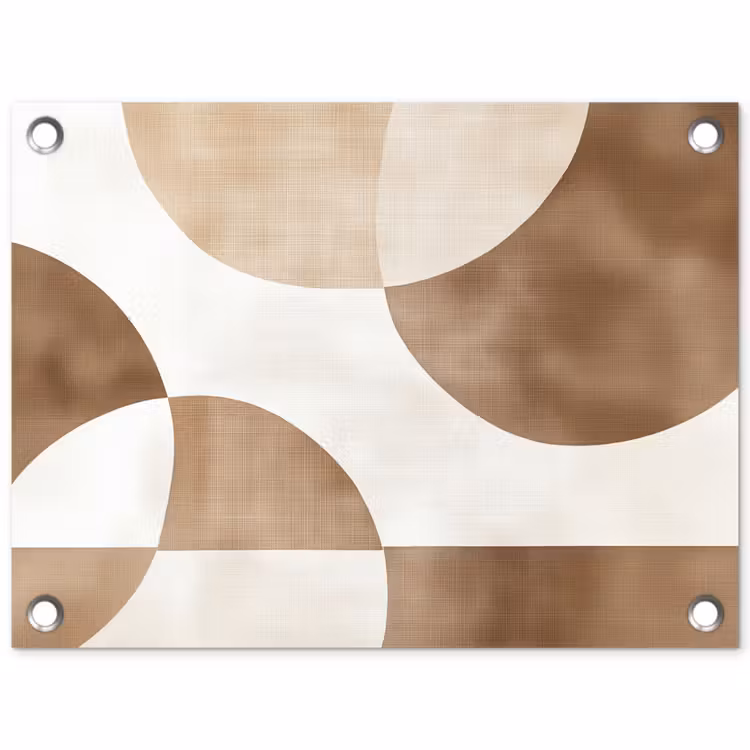 Snijdende cirkels - Overlappende vlakken tuinposter los doek klein -3d