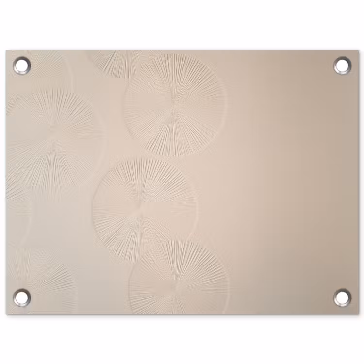 Japandi - Beige - Modern tuinposter los doek klein -3d