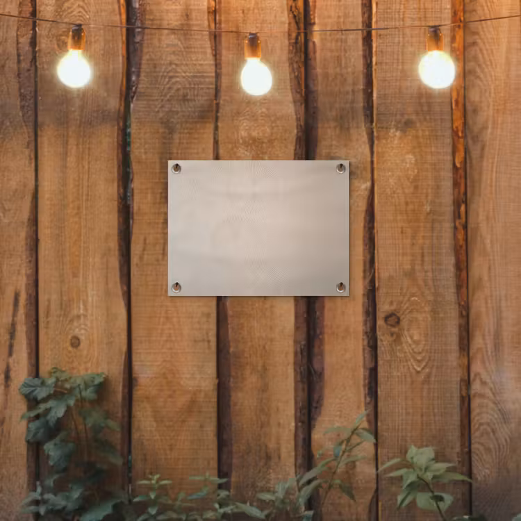 Japandi - Beige - Modern tuinposter los doek klein -sfeer1