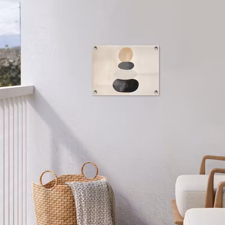 Japandi - Wabi sabi - Beige tuinposter los doek klein -sfeer8