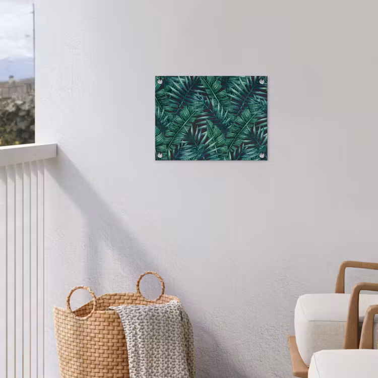 Jungle - Bladeren - Tropical tuinposter los doek klein -sfeer8