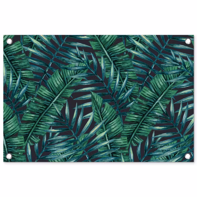 Jungle - Bladeren - Tropisch tuinposter los doek klein -3d