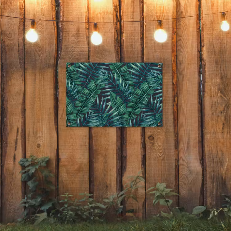 Jungle - Bladeren - Tropisch tuinposter los doek klein -sfeer1