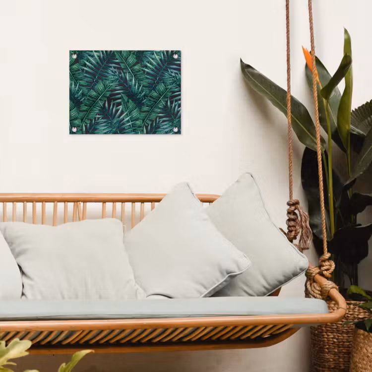 Jungle - Bladeren - Tropical tuinposter los doek klein -sfeer7