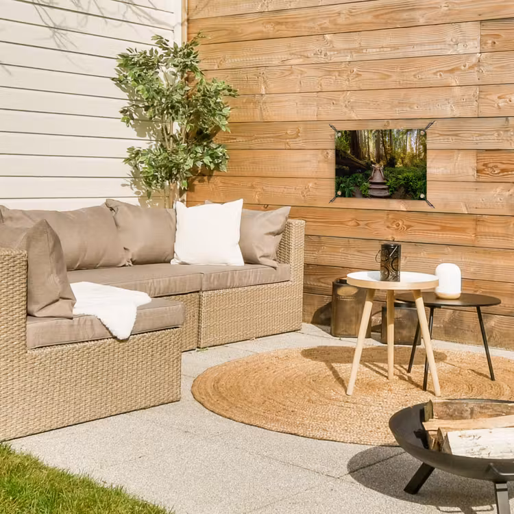 Jungle - Natuur - Trap - Bomen tuinposter los doek klein -sfeer4
