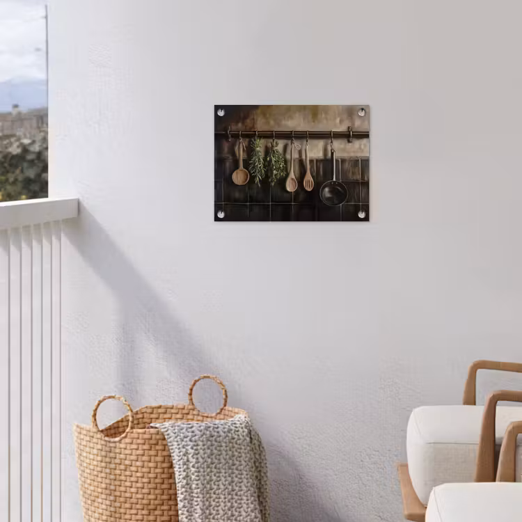 Keukengerei - Rustiek - Tegels - Kruiden tuinposter los doek klein -sfeer8