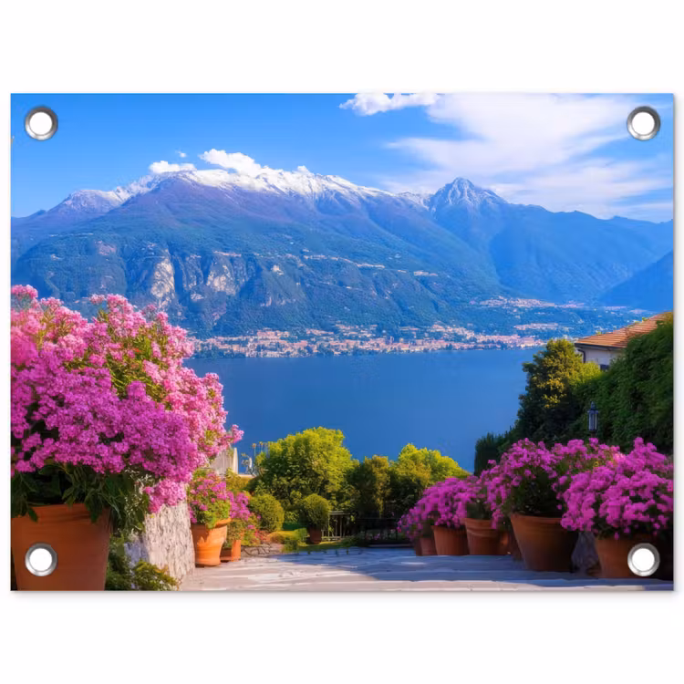 Lake Como - Italië - Landschap tuinposter los doek klein -3d