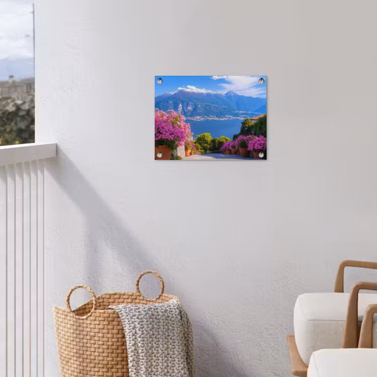 Lake Como - Italië - Landschap tuinposter los doek klein -sfeer8