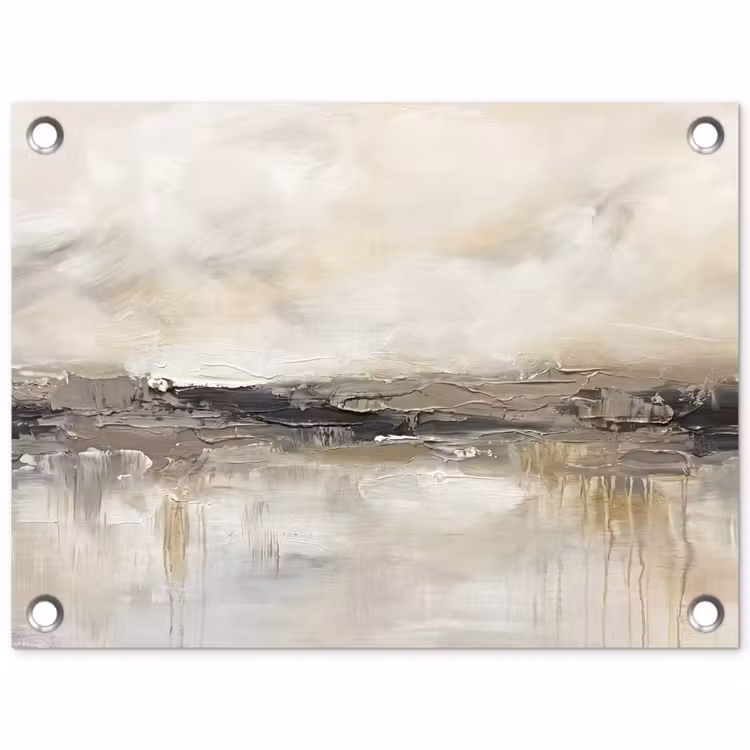 Landschap - Horizon - Natuur - Abstract - Neutraal tuinposter los doek klein -3d