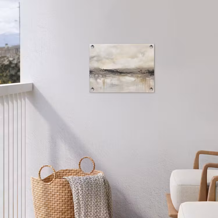 Landschap - Horizon - Natuur - Abstract - Neutraal tuinposter los doek klein -sfeer8
