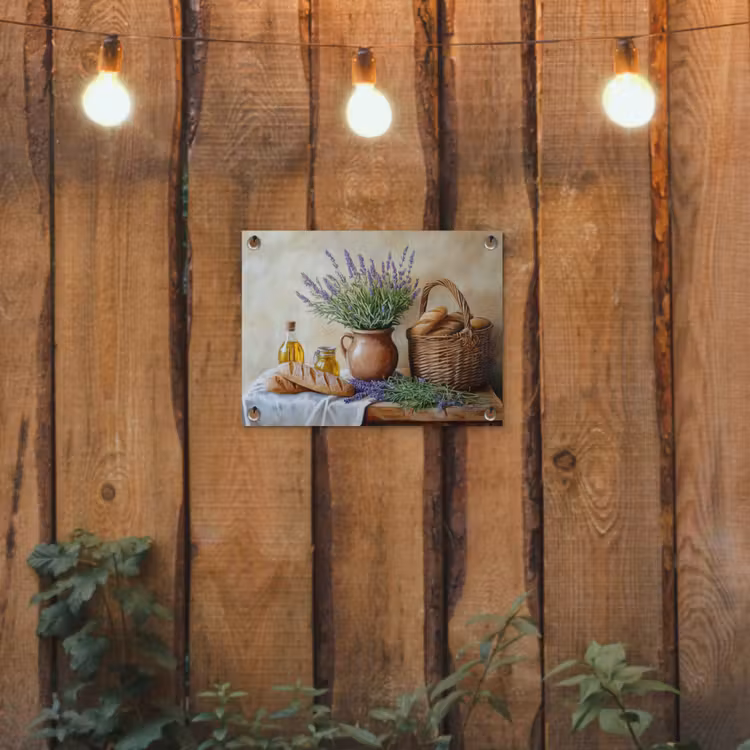 Lavendel - Brood - Stilleven tuinposter los doek klein -sfeer1