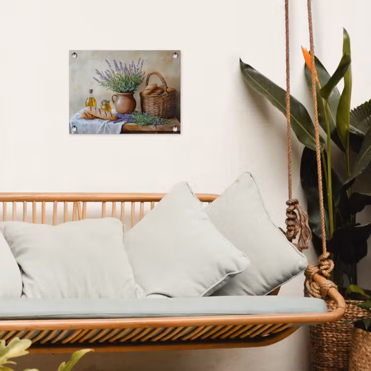 Lavendel - Brood - Stilleven tuinposter los doek klein -sfeer7