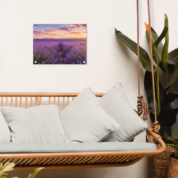 Lavendel - Veld - Natuur - Paars tuinposter los doek klein -sfeer7