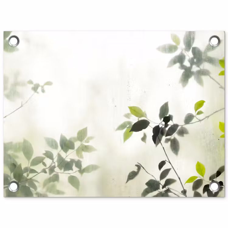 Blad - Schaduw - Natuur - Abstract - Groen tuinposter los doek klein -3d