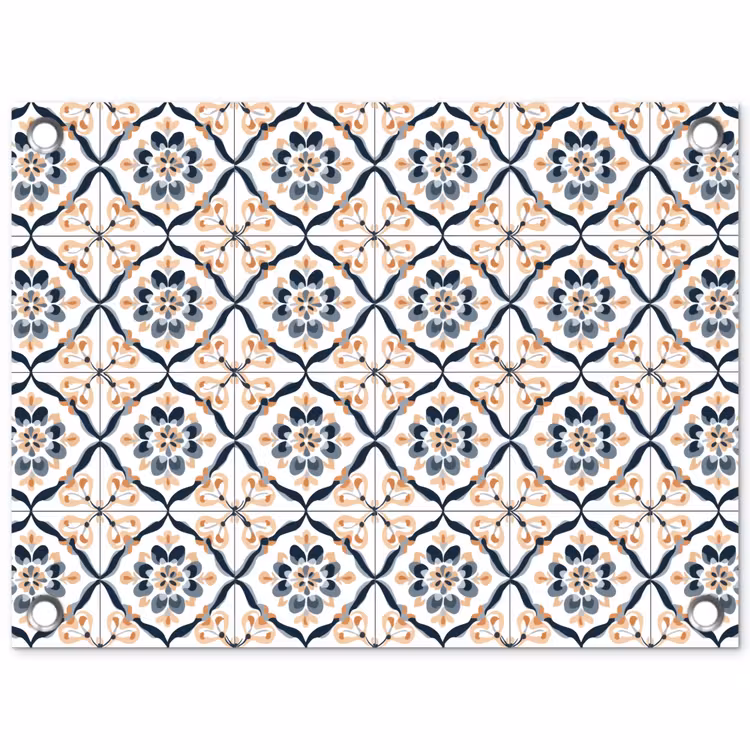 Bladvorm - Patroon - Kleurrijk tuinposter los doek klein 239 -3d