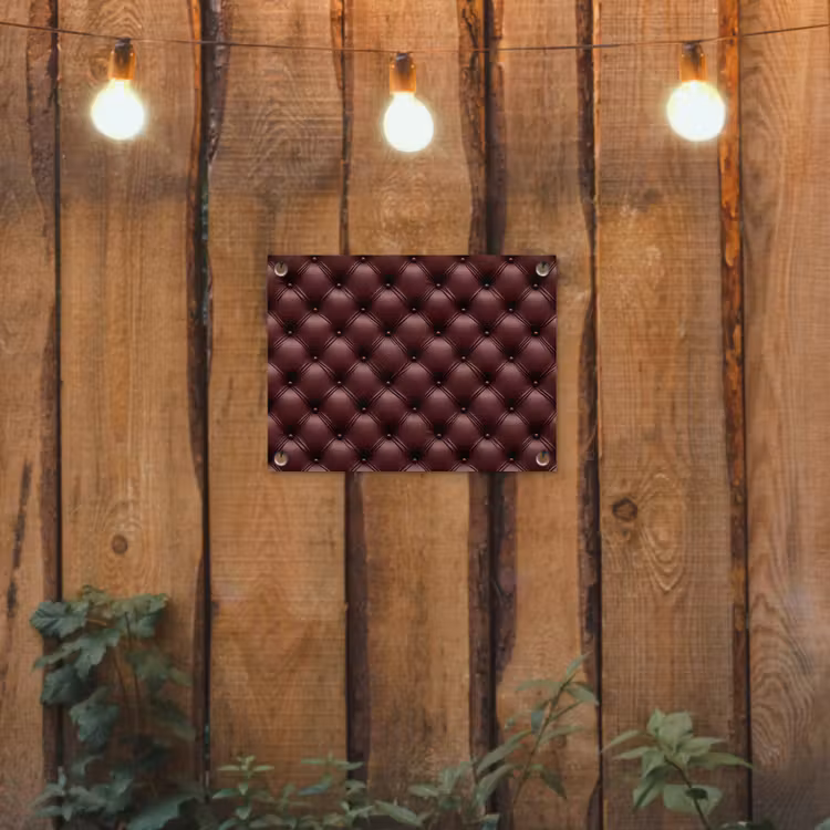Leer - Patroon - Bordeaux tuinposter los doek klein 239 -sfeer1