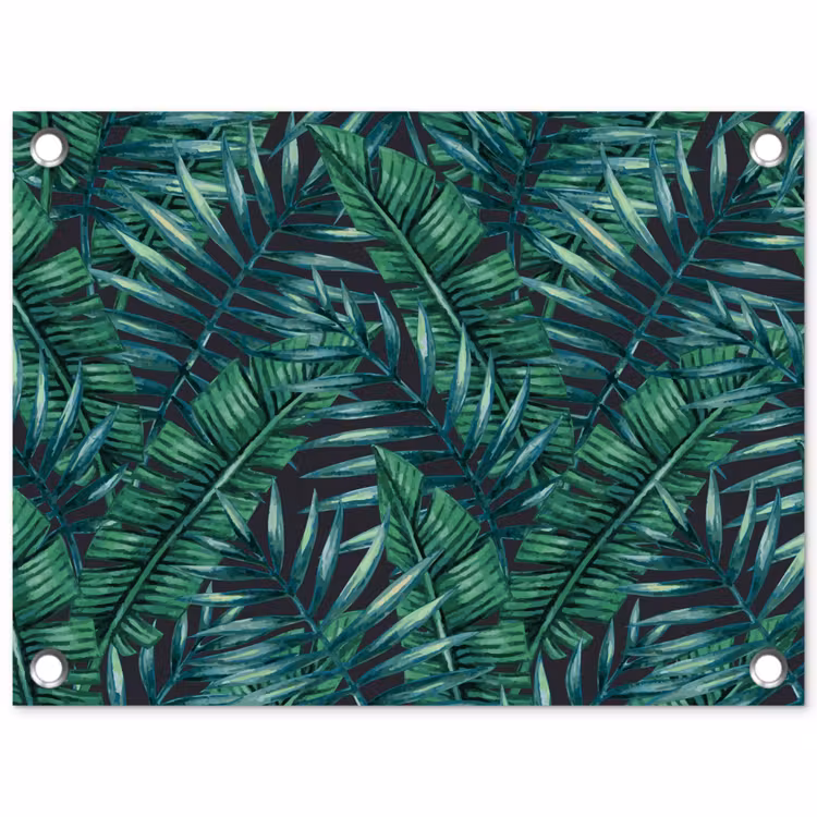 Bladeren - Inductie beschermer - Jungle - Tropical tuinposter los doek klein -3d