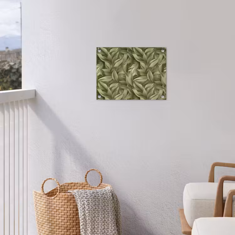 Bladeren - Modern - Groen tuinposter los doek klein 239 -sfeer8