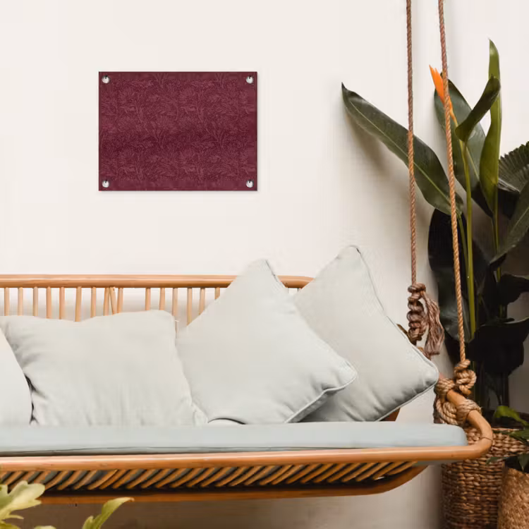Bladeren - Patroon - Paars tuinposter los doek klein 239 -sfeer7