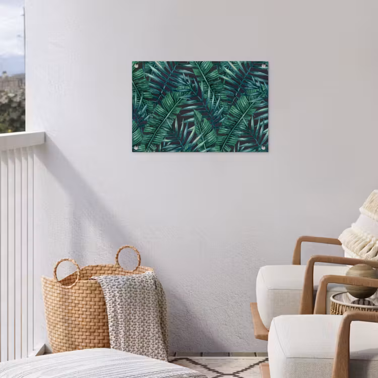 Bladeren - Tropical - Jungle tuinposter los doek klein -sfeer8