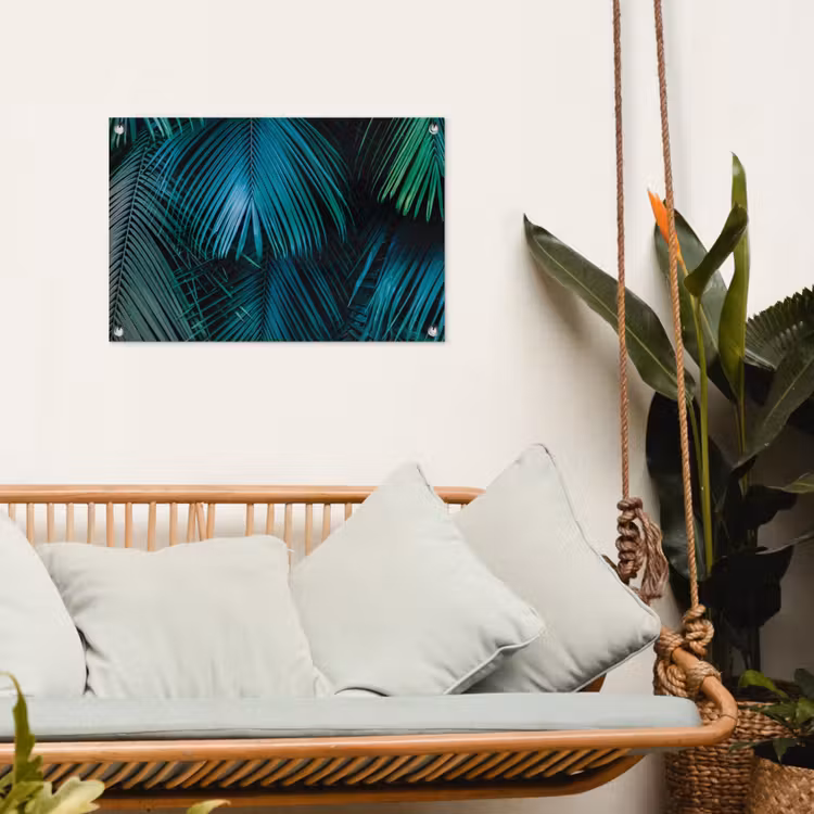 Bladeren - Tropisch - Jungle - Natuur tuinposter los doek klein -sfeer7