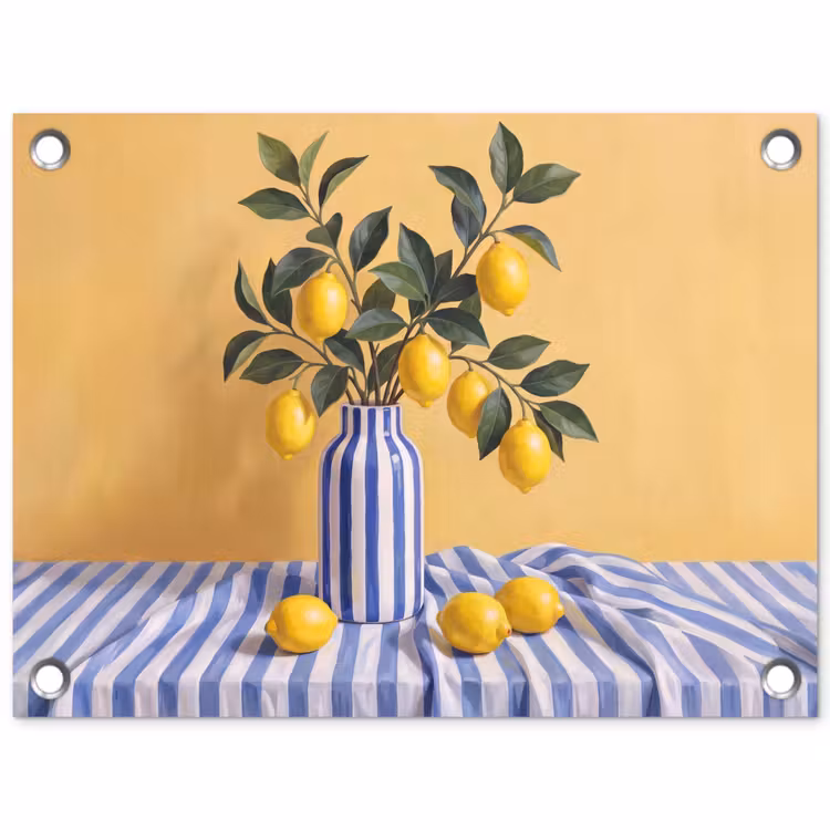 Garden Poster - Lemon - Still Life - Modern - Citroen - Stilleven - Modern tuinposter los doek klein