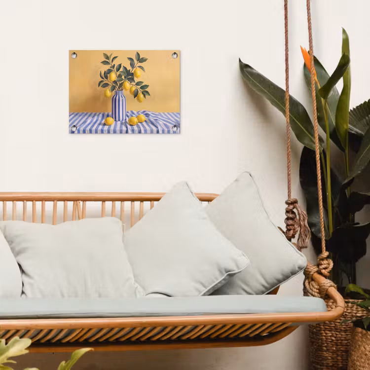 Garden Poster - Lemon - Still Life - Modern - Citroen - Stilleven - Modern tuinposter los doek klein