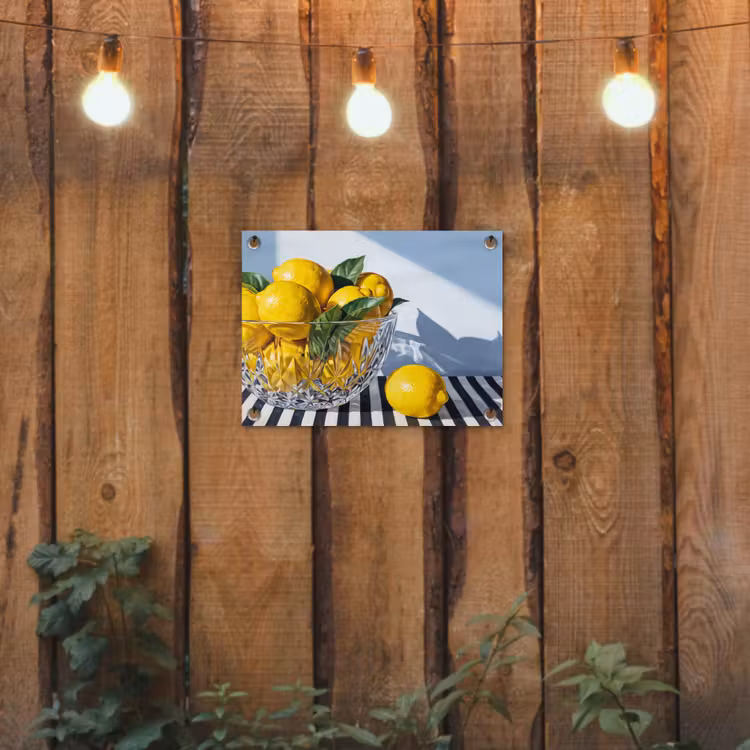 Garden Poster - Lemons - Fruit - Yellow - Citroenen - Fruit - Geel tuinposter los doek klein