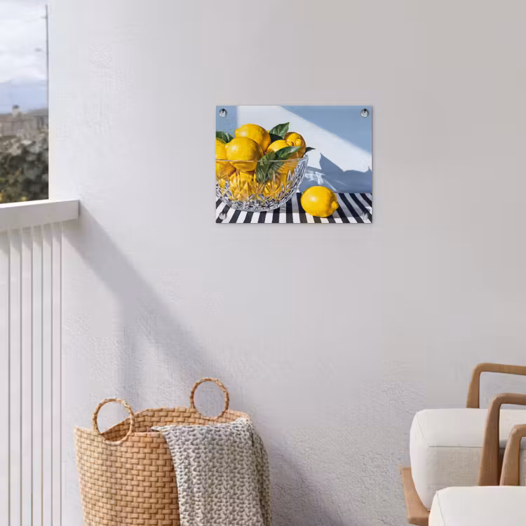 Garden Poster - Lemons - Fruit - Yellow - Citroenen - Fruit - Geel tuinposter los doek klein