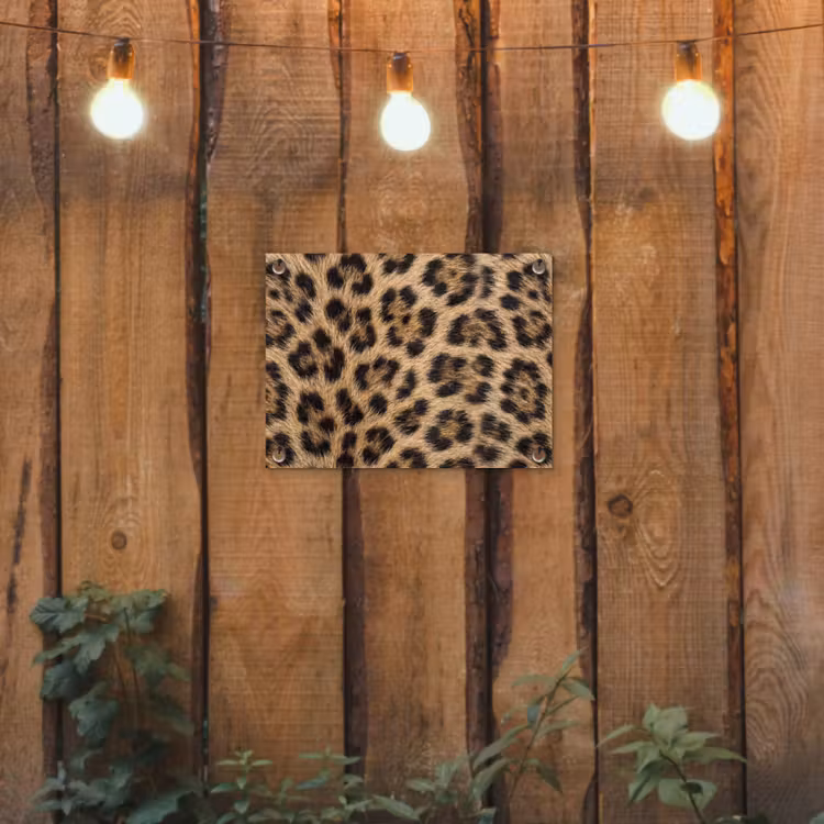 Luipaard - Vacht - Klassiek - Bruin tuinposter los doek klein -sfeer1