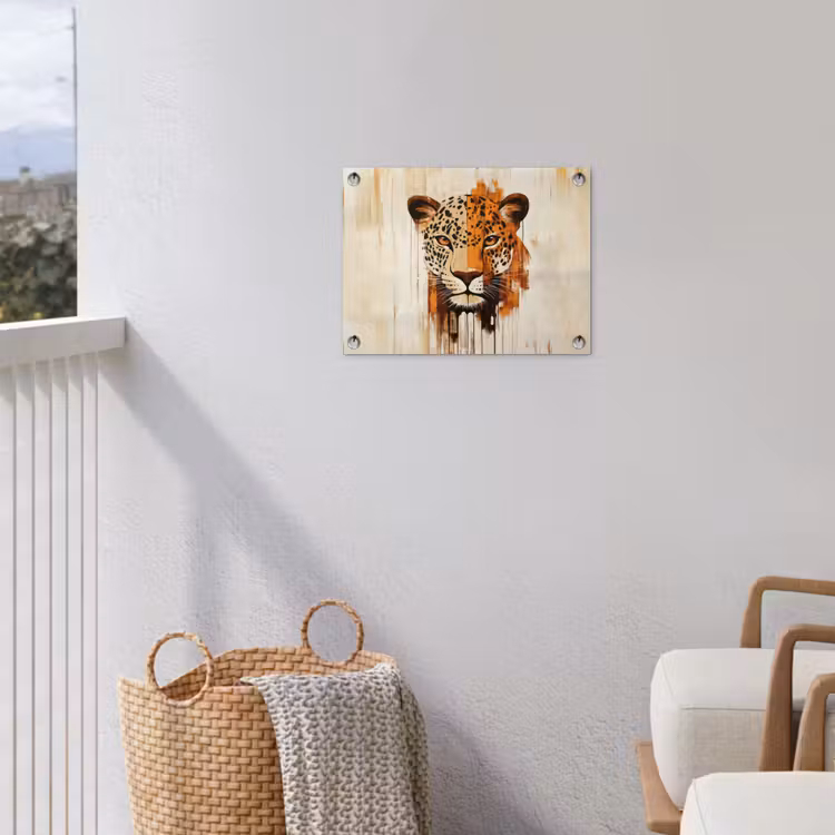 Luipaard - Symmetrisch - Strepen tuinposter los doek klein -sfeer8