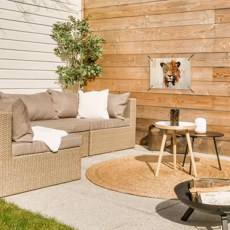 Luipaard - Symmetrisch - Strepen tuinposter los doek klein -sfeer4