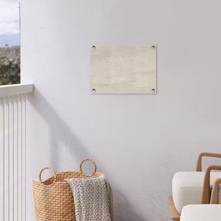 Linnen - Textuur - Beige tuinposter los doek klein 239 -sfeer8