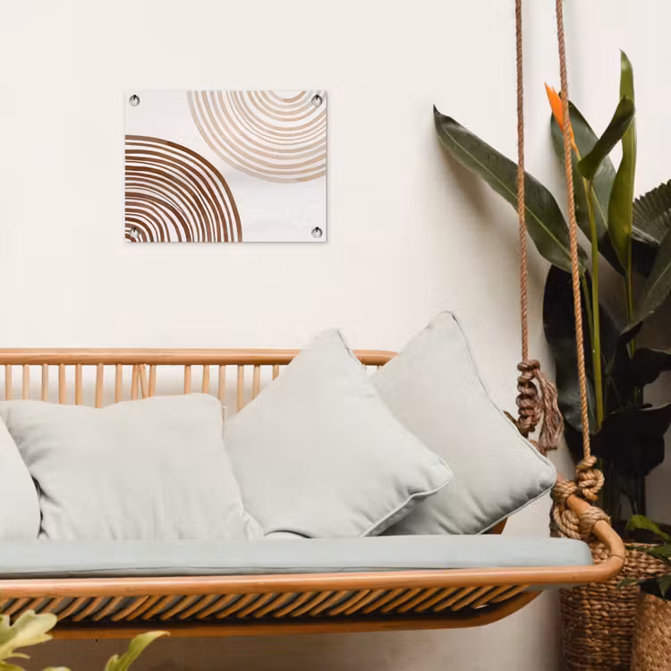Garden Poster - Lines - Minimalist - Art - Lijnen - Minimalistisch - Kunst tuinposter los doek klein